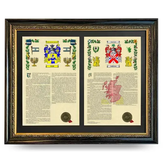 Double Armorial History Framed - Heirloom
