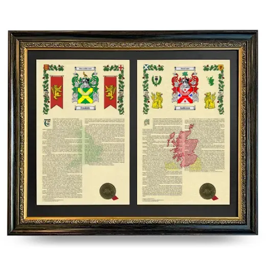 Double Armorial History Framed - Heirloom