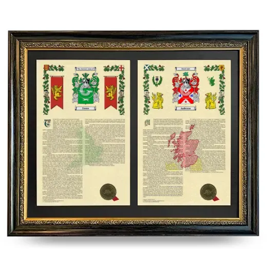 Double Armorial History Framed - Heirloom