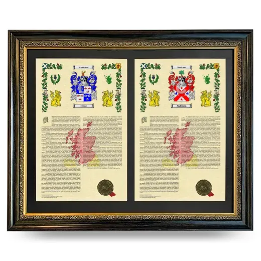 Double Armorial History Framed - Heirloom