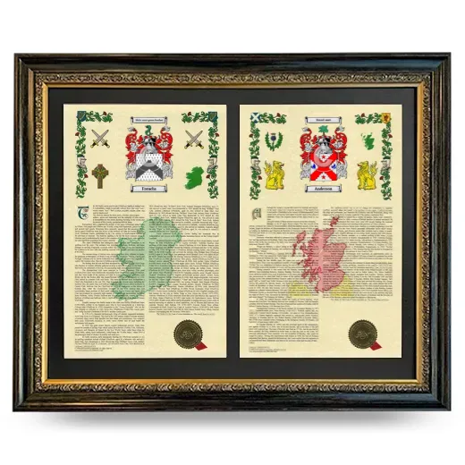 Double Armorial History Framed - Heirloom