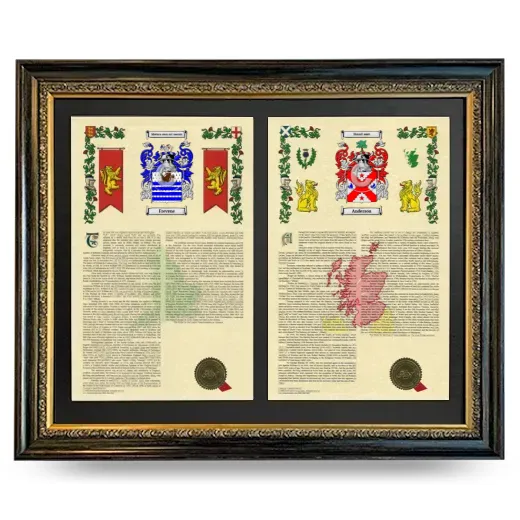 Double Armorial History Framed - Heirloom