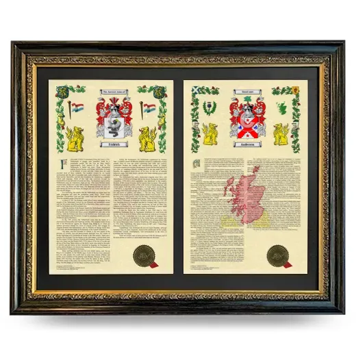 Double Armorial History Framed - Heirloom