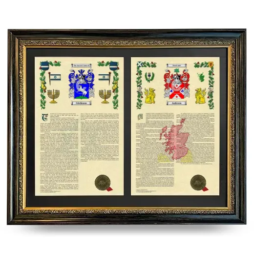 Double Armorial History Framed - Heirloom