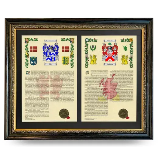 Double Armorial History Framed - Heirloom