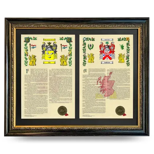 Double Armorial History Framed - Heirloom