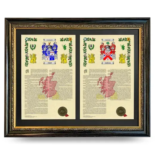 Double Armorial History Framed - Heirloom