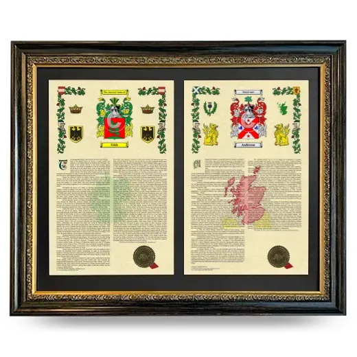 Double Armorial History Framed - Heirloom