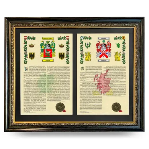 Double Armorial History Framed - Heirloom
