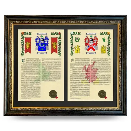 Double Armorial History Framed - Heirloom