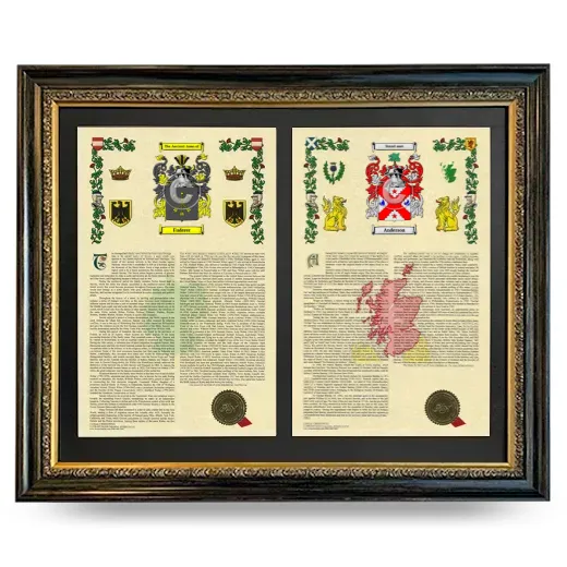 Double Armorial History Framed - Heirloom