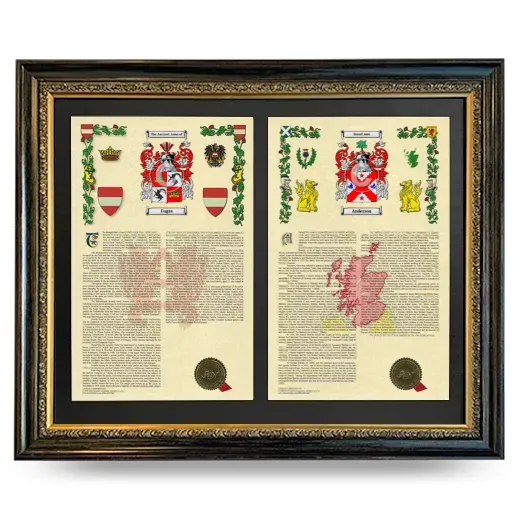 Double Armorial History Framed - Heirloom
