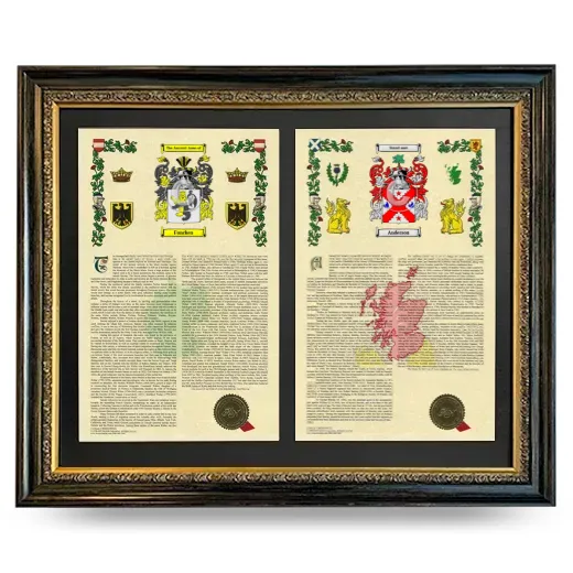 Double Armorial History Framed - Heirloom