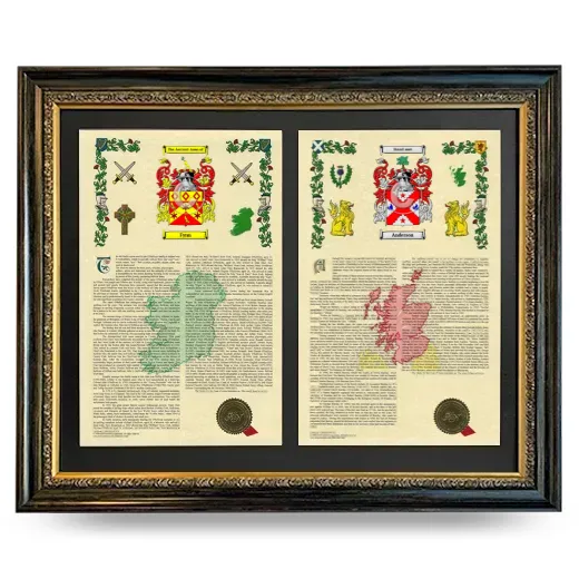 Double Armorial History Framed - Heirloom