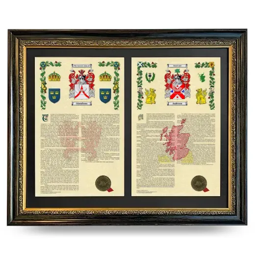 Double Armorial History Framed - Heirloom