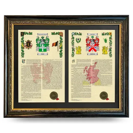 Double Armorial History Framed - Heirloom