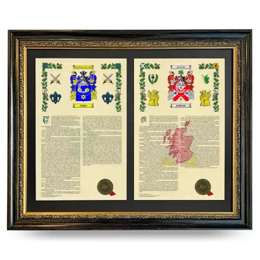 Double Armorial History Framed - Heirloom