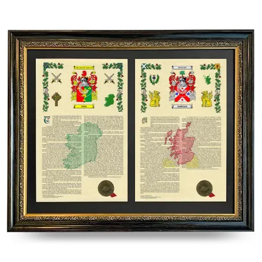 Double Armorial History Framed - Heirloom