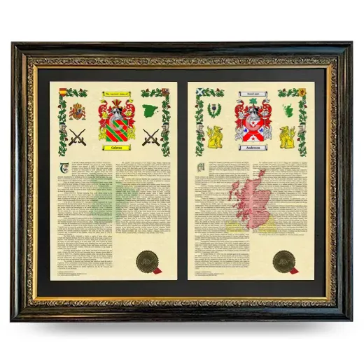 Double Armorial History Framed - Heirloom