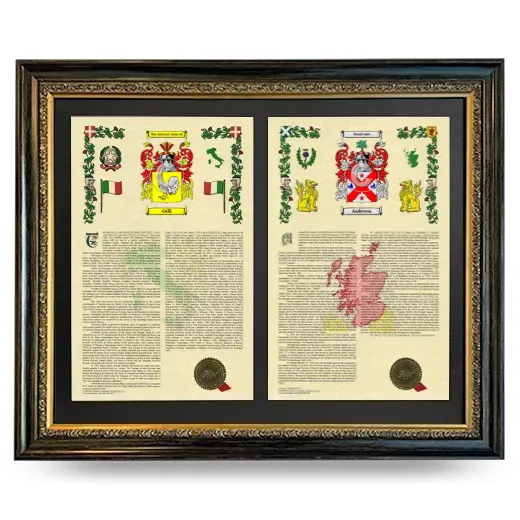 Double Armorial History Framed - Heirloom