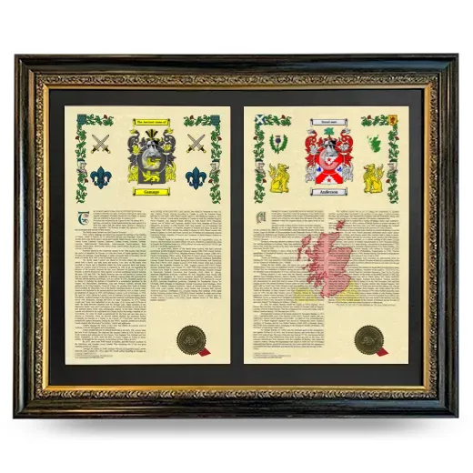Double Armorial History Framed - Heirloom
