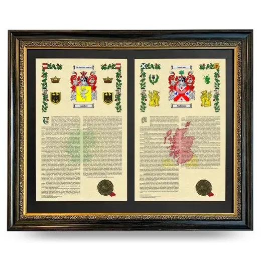 Double Armorial History Framed - Heirloom