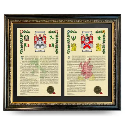 Double Armorial History Framed - Heirloom