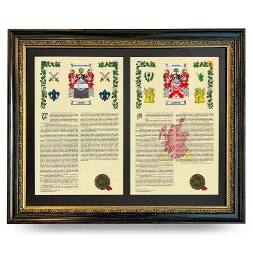 Double Armorial History Framed - Heirloom