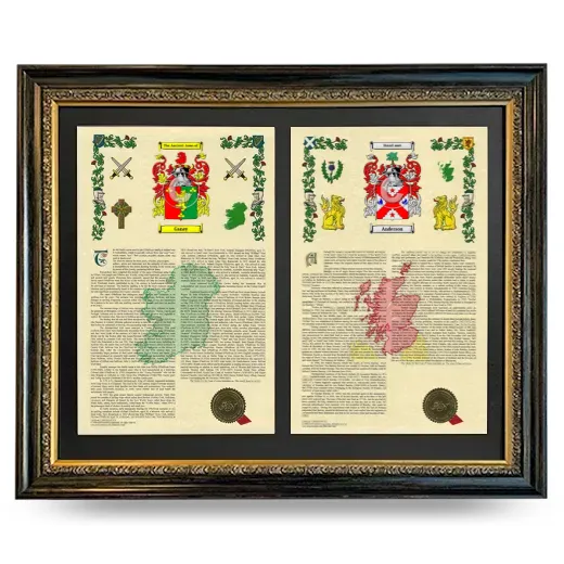 Double Armorial History Framed - Heirloom