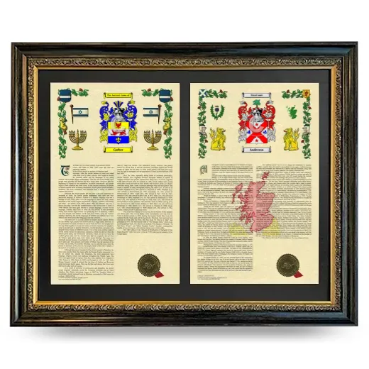 Double Armorial History Framed - Heirloom