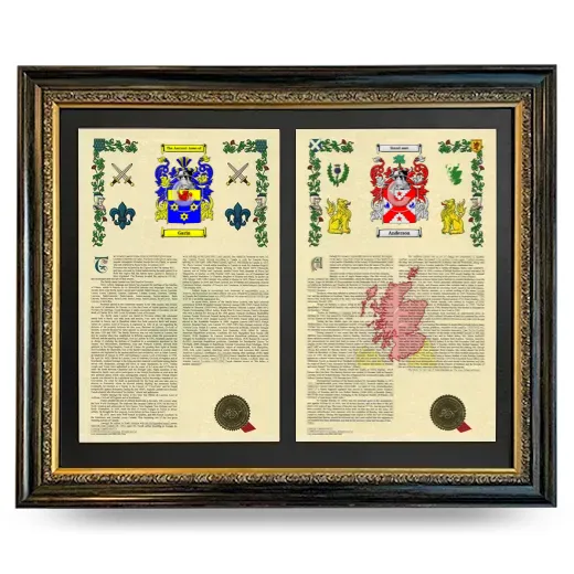 Double Armorial History Framed - Heirloom