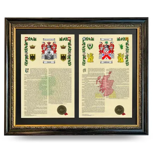 Double Armorial History Framed - Heirloom