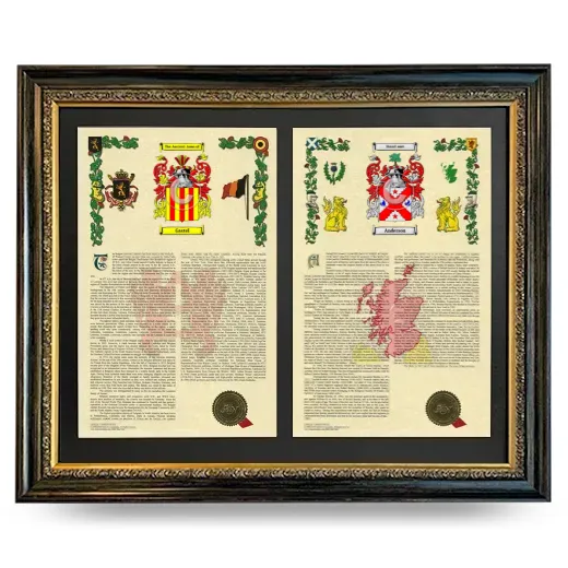 Double Armorial History Framed - Heirloom