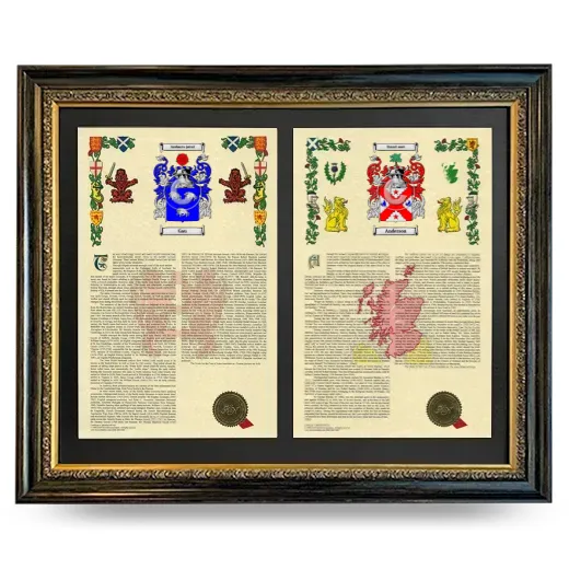 Double Armorial History Framed - Heirloom