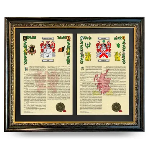 Double Armorial History Framed - Heirloom