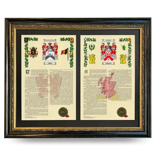 Double Armorial History Framed - Heirloom