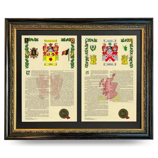 Double Armorial History Framed - Heirloom