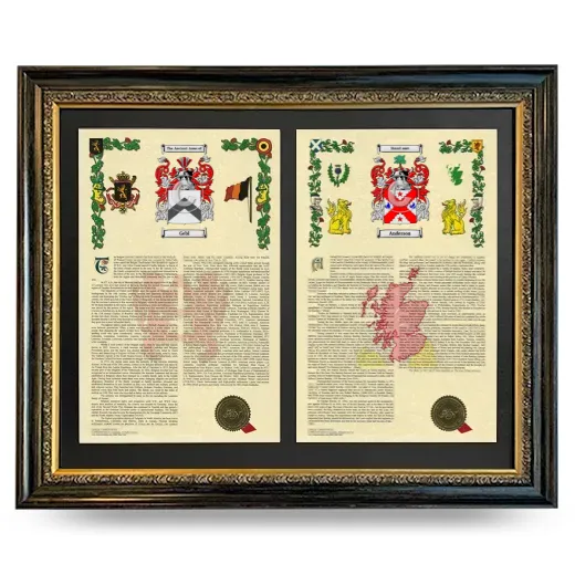Double Armorial History Framed - Heirloom