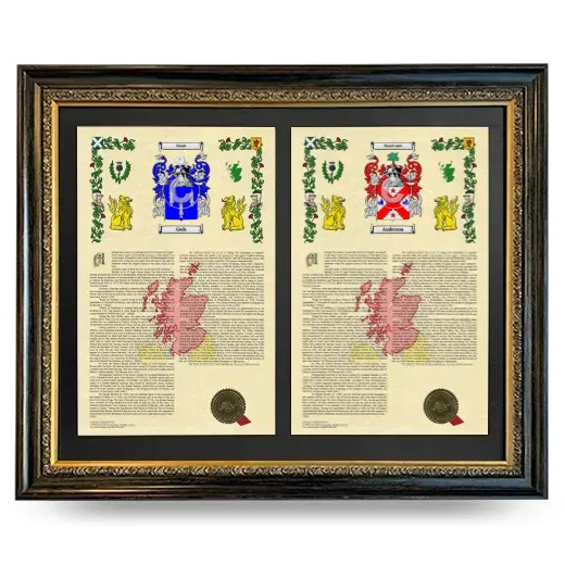 Double Armorial History Framed - Heirloom