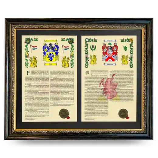 Double Armorial History Framed - Heirloom