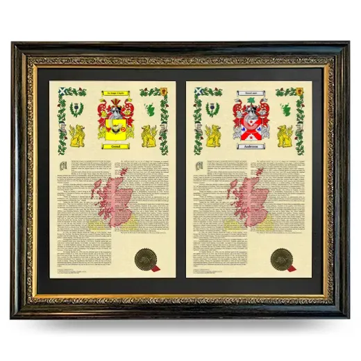 Double Armorial History Framed - Heirloom