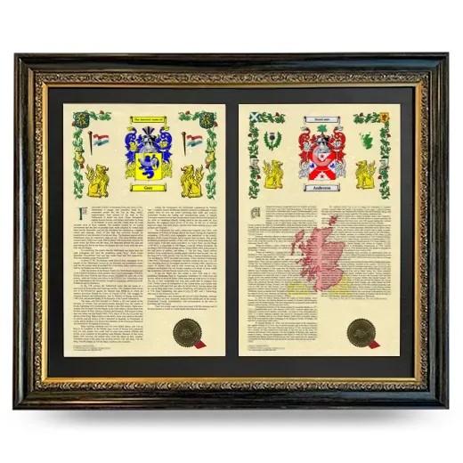 Double Armorial History Framed - Heirloom