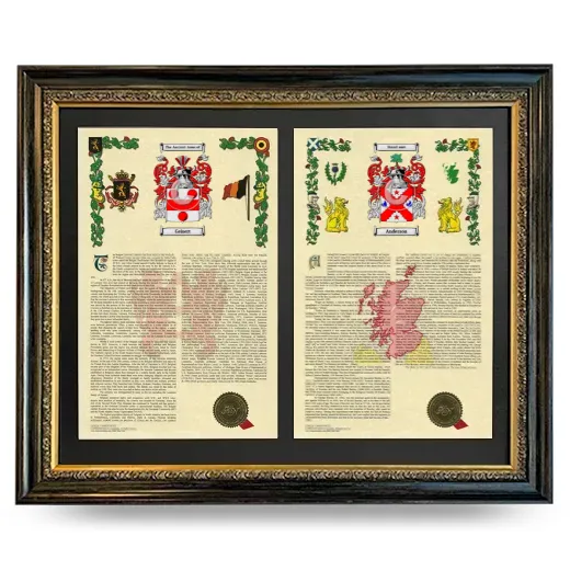 Double Armorial History Framed - Heirloom