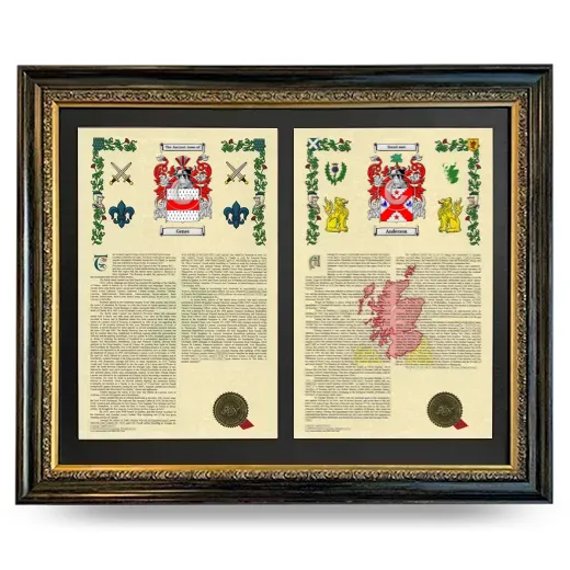 Double Armorial History Framed - Heirloom