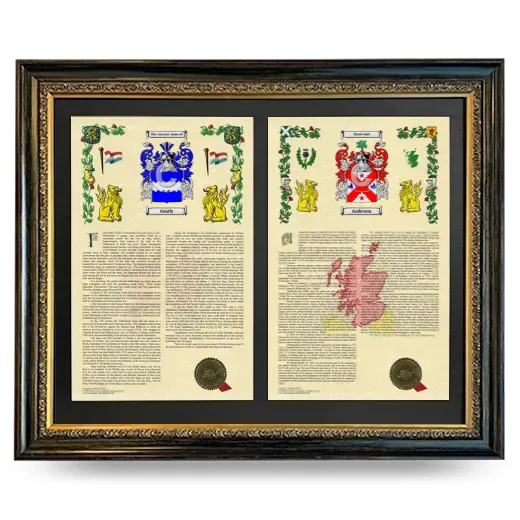 Double Armorial History Framed - Heirloom