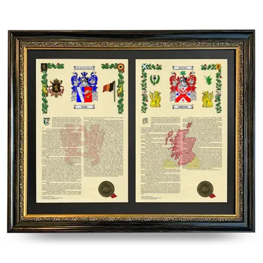 Double Armorial History Framed - Heirloom