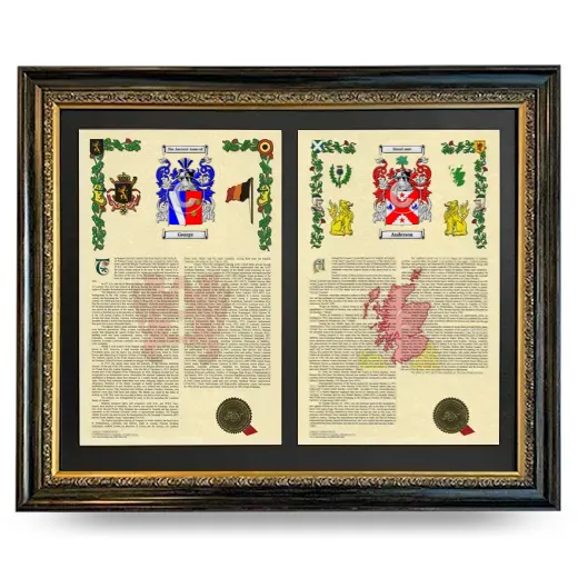 Double Armorial History Framed - Heirloom