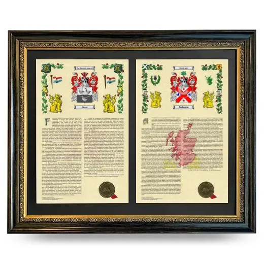 Double Armorial History Framed - Heirloom