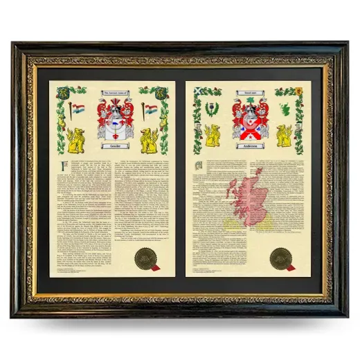 Double Armorial History Framed - Heirloom