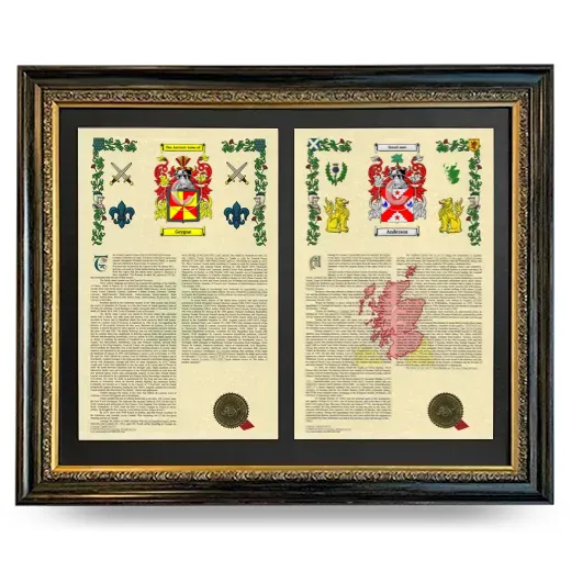 Double Armorial History Framed - Heirloom